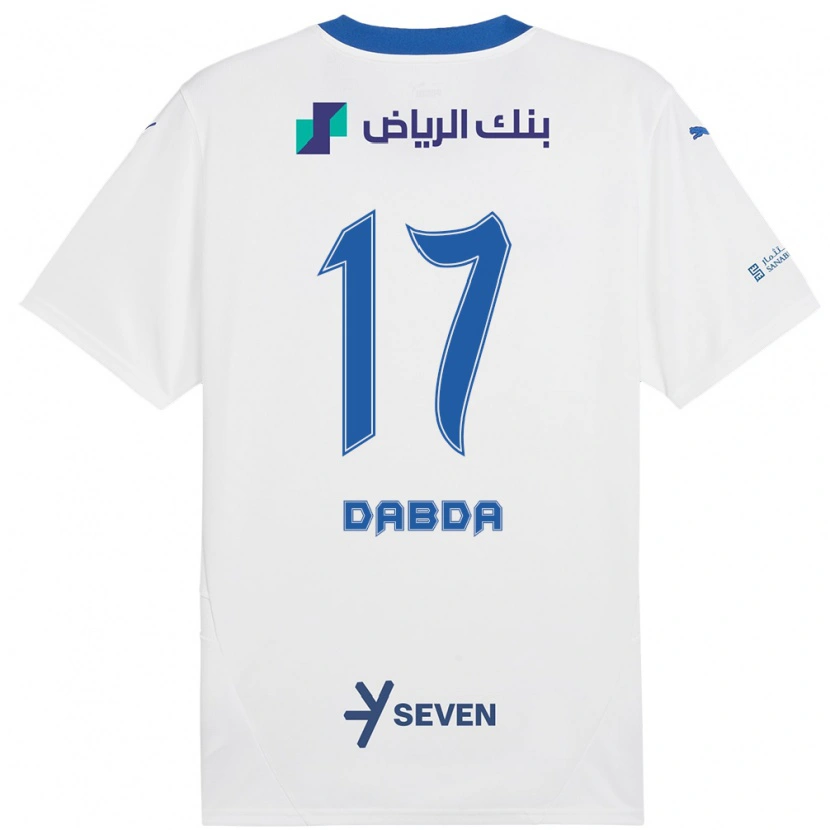 Danxen Niño Camiseta Claudia Dabda #17 Blanco Azul 2ª Equipación 2024/25 La Camisa México