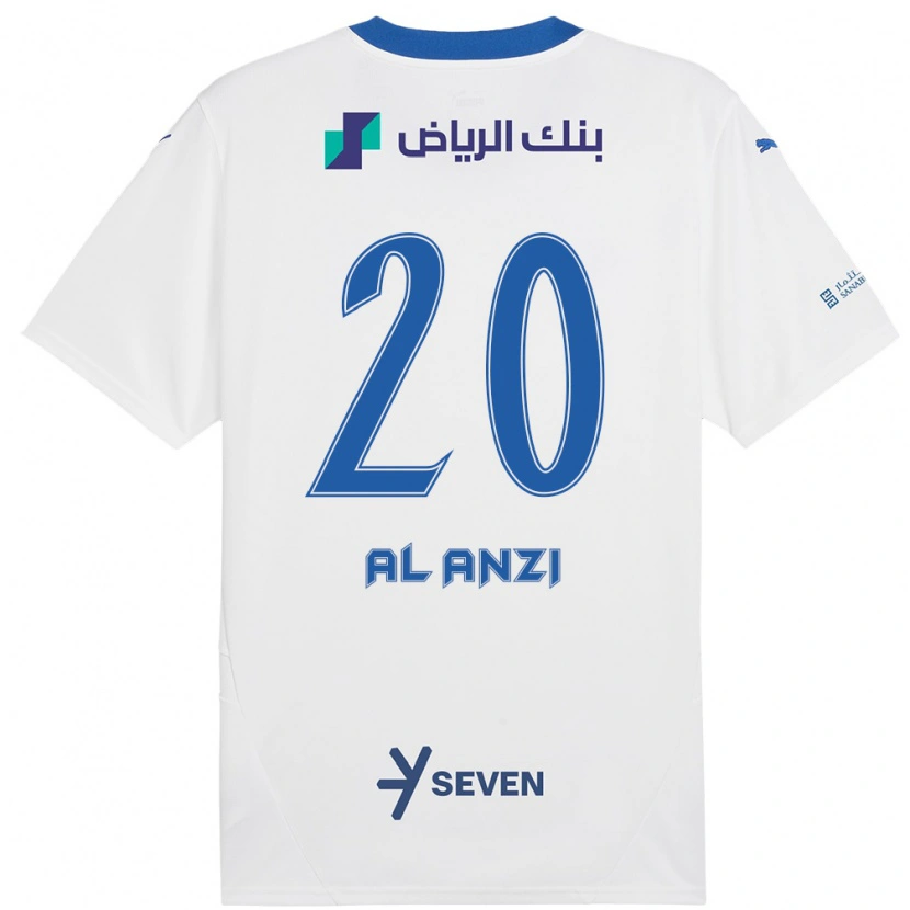Danxen Niño Camiseta Areej Al-Anzi #20 Blanco Azul 2ª Equipación 2024/25 La Camisa México
