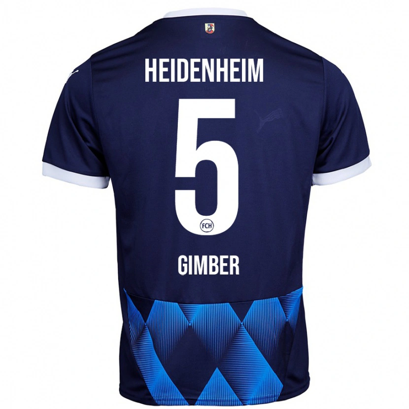 Danxen Niño Camiseta Benedikt Gimber #5 Azul Marino Oscuro 2ª Equipación 2024/25 La Camisa México