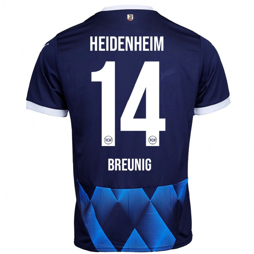 Danxen Niño Camiseta Maximilian Breunig #14 Azul Marino Oscuro 2ª Equipación 2024/25 La Camisa México