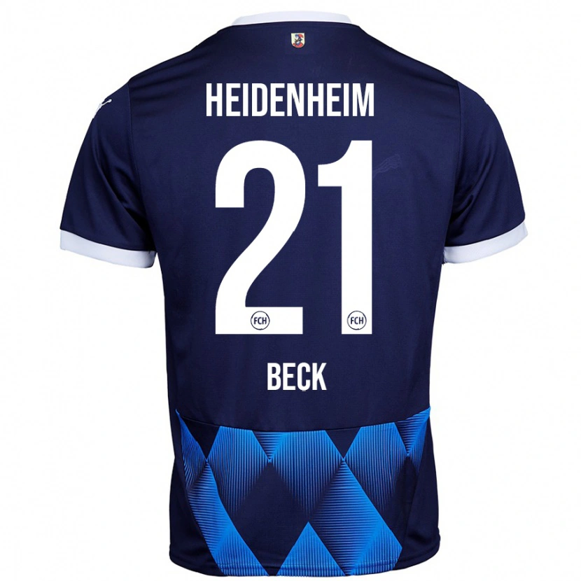 Danxen Niño Camiseta Adrian Beck #21 Azul Marino Oscuro 2ª Equipación 2024/25 La Camisa México