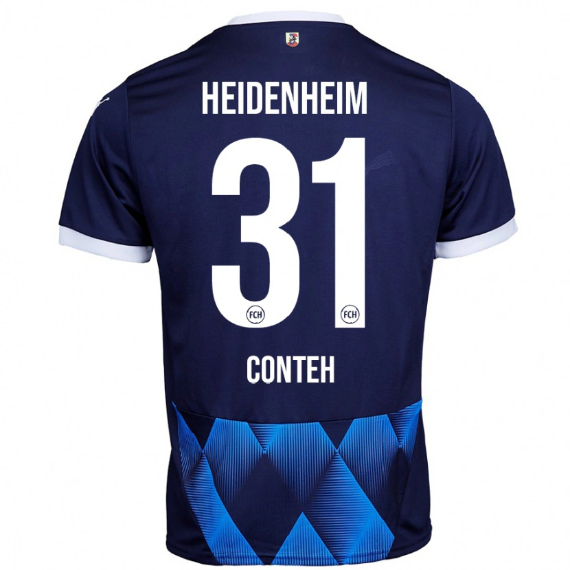 Danxen Niño Camiseta Sirlord Conteh #31 Azul Marino Oscuro 2ª Equipación 2024/25 La Camisa México