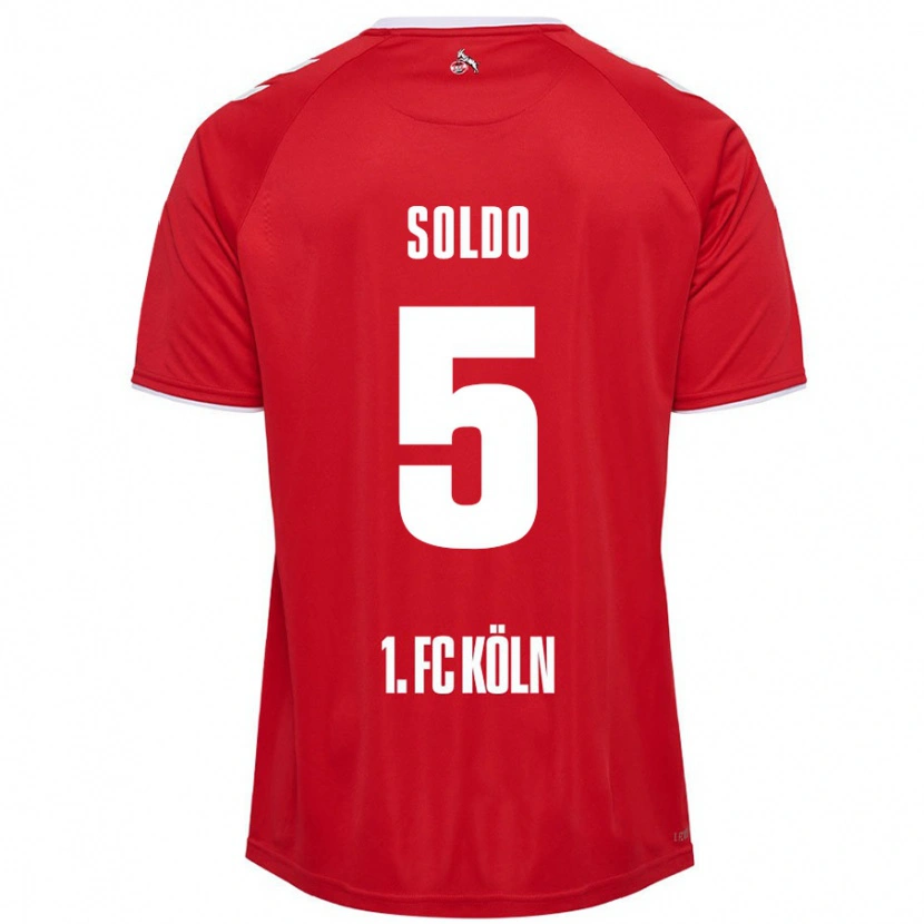 Danxen Niño Camiseta Nikola Soldo #5 Rojo Blanco 2ª Equipación 2024/25 La Camisa México