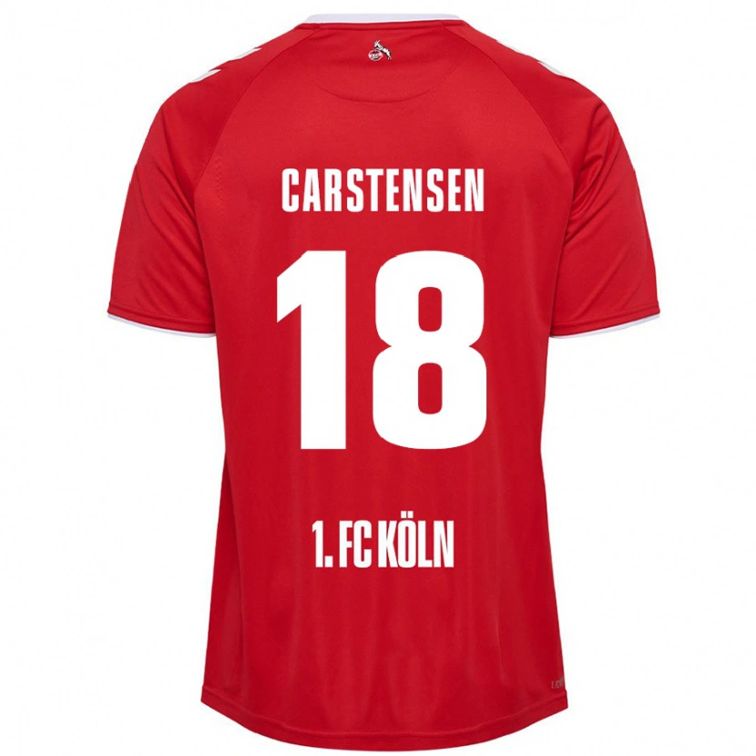 Danxen Niño Camiseta Rasmus Carstensen #18 Rojo Blanco 2ª Equipación 2024/25 La Camisa México