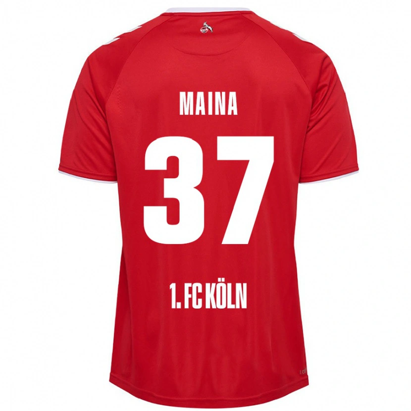 Danxen Niño Camiseta Linton Maina #37 Rojo Blanco 2ª Equipación 2024/25 La Camisa México