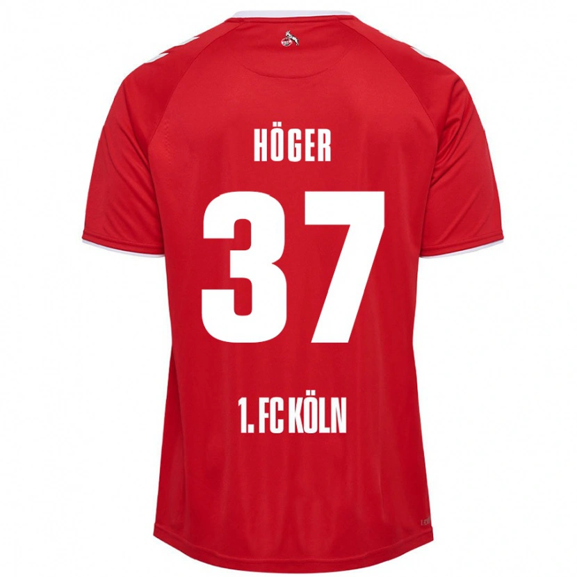 Danxen Niño Camiseta Marco Höger #37 Rojo Blanco 2ª Equipación 2024/25 La Camisa México
