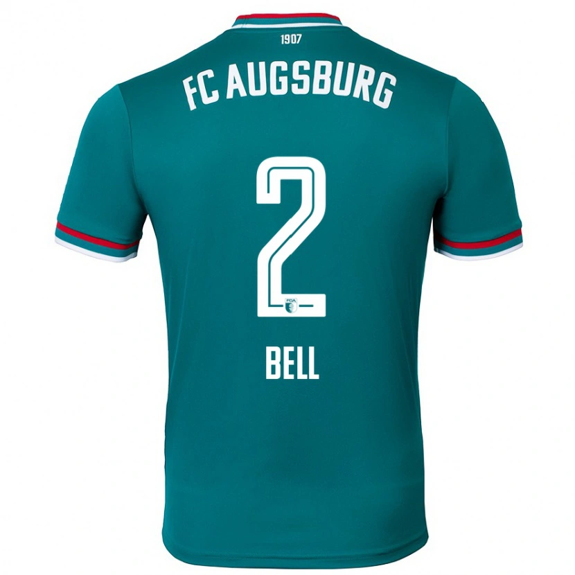 Danxen Niño Camiseta Julian Bell #2 Verde Oscuro 2ª Equipación 2024/25 La Camisa México