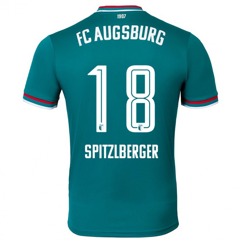 Danxen Niño Camiseta Jordan Spitzlberger #18 Verde Oscuro 2ª Equipación 2024/25 La Camisa México
