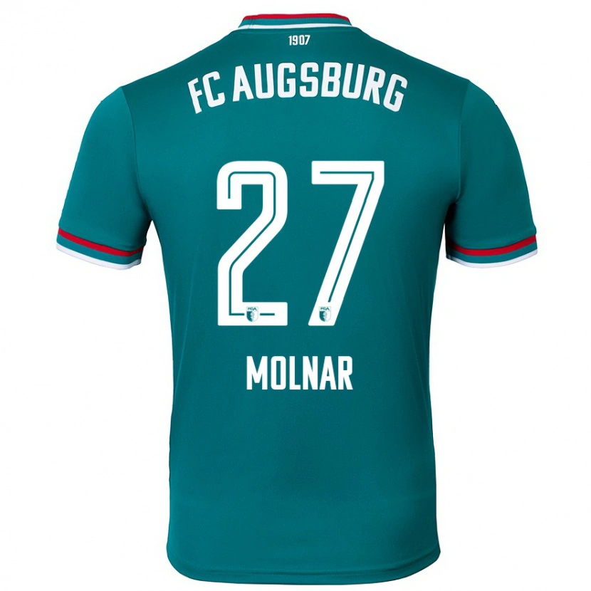 Danxen Niño Camiseta Lars Molnar #27 Verde Oscuro 2ª Equipación 2024/25 La Camisa México