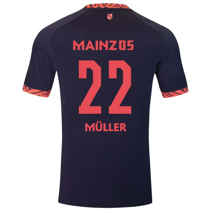 Danxen Niño Camiseta Tim Müller #22 Azul Coral Rojo 2ª Equipación 2024/25 La Camisa México