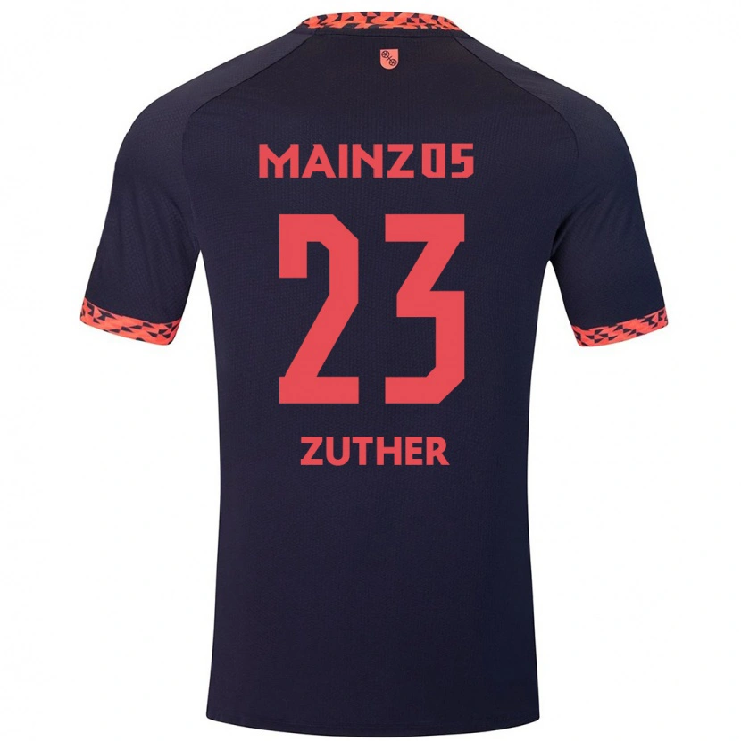 Danxen Niño Camiseta Pit Zuther #23 Azul Coral Rojo 2ª Equipación 2024/25 La Camisa México