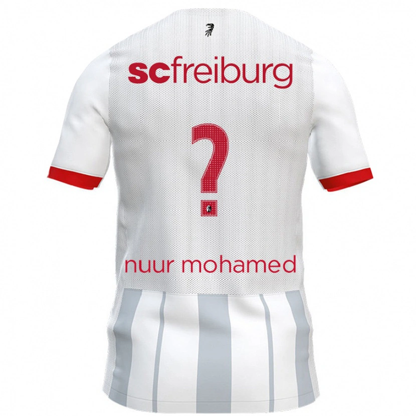 Danxen Niño Camiseta Billal Nuur Mohamed #0 Blanco Gris 2ª Equipación 2024/25 La Camisa México