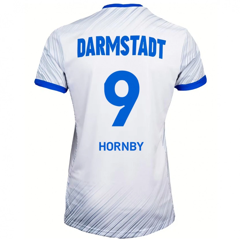 Danxen Niño Camiseta Fraser Hornby #9 Blanco Azul 2ª Equipación 2024/25 La Camisa México