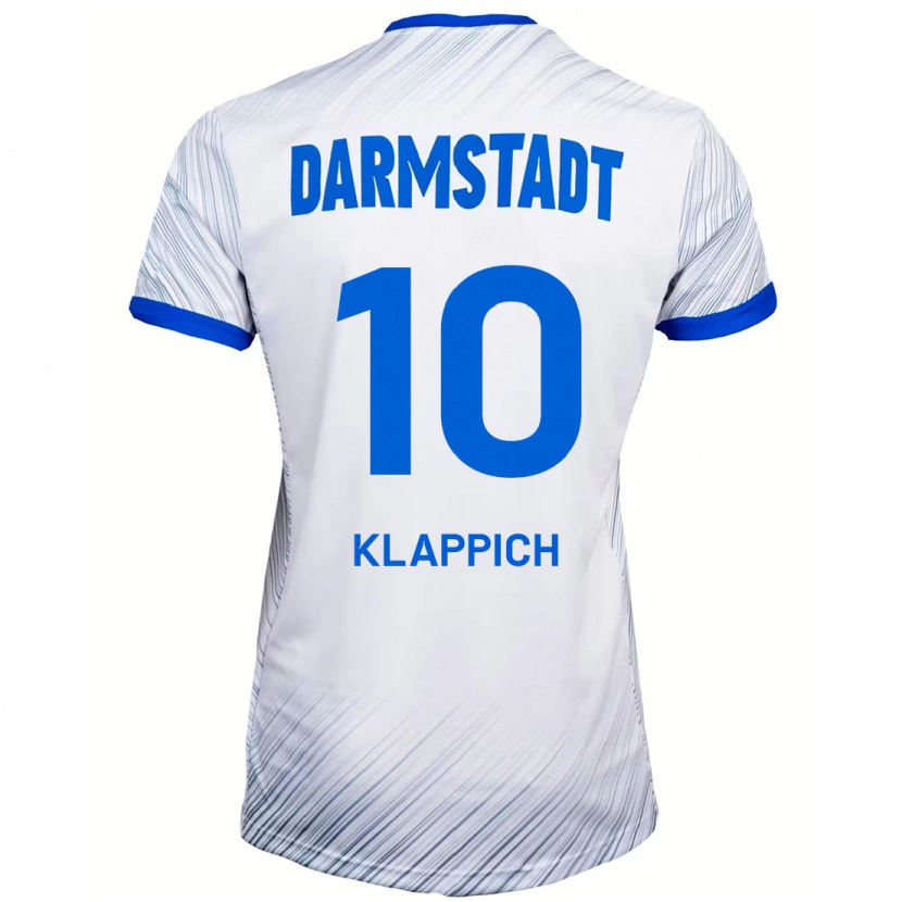 Danxen Niño Camiseta Luis Klappich #10 Blanco Azul 2ª Equipación 2024/25 La Camisa México
