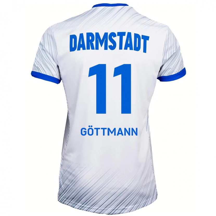 Danxen Niño Camiseta Levin Göttmann #11 Blanco Azul 2ª Equipación 2024/25 La Camisa México