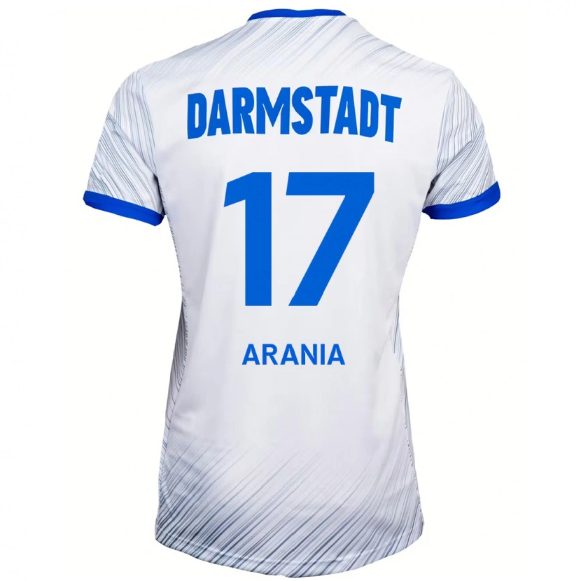 Danxen Niño Camiseta Asaf Arania #17 Blanco Azul 2ª Equipación 2024/25 La Camisa México