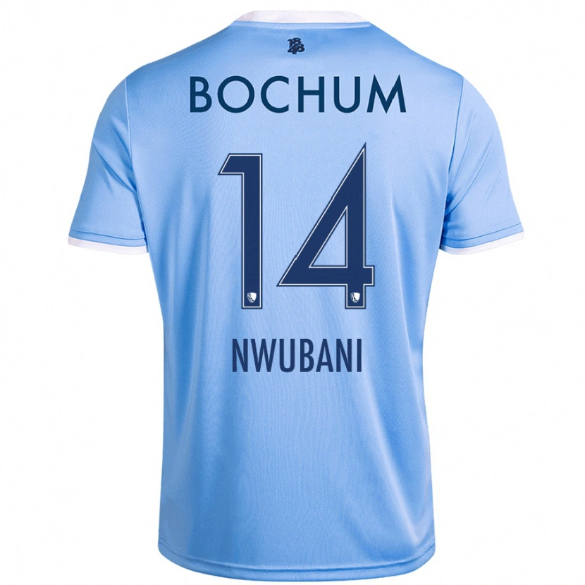 Danxen Niño Camiseta Keleb Nwubani #14 Azul Cielo 2ª Equipación 2024/25 La Camisa México