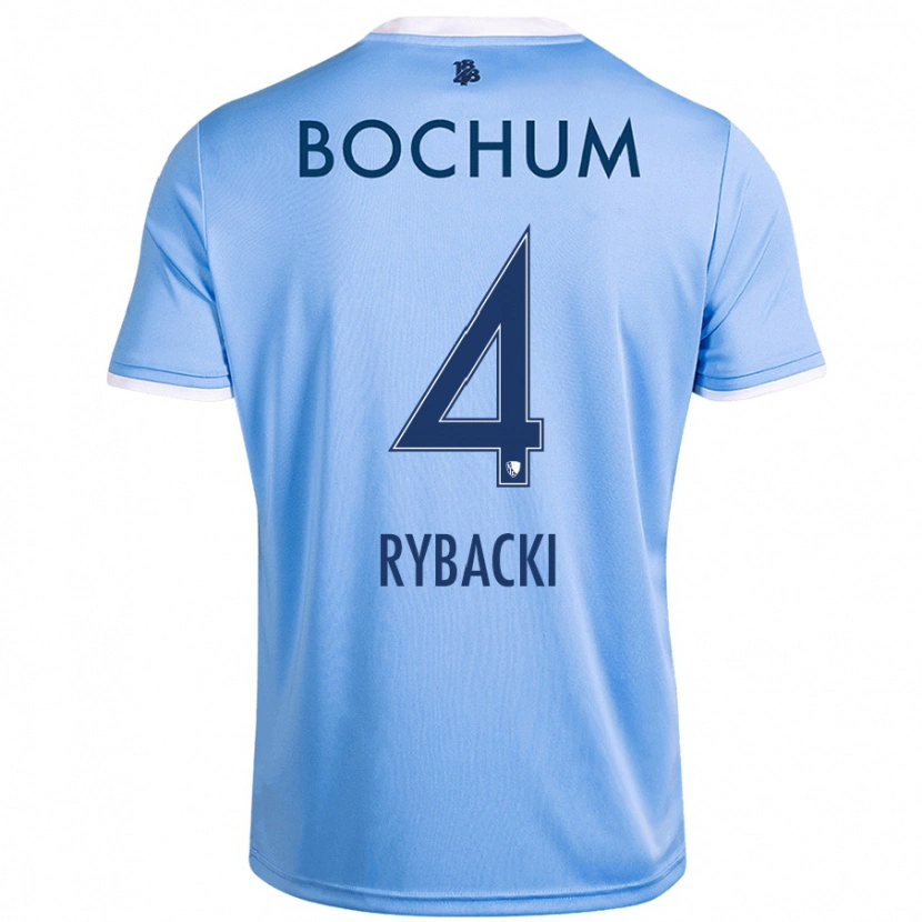 Danxen Niño Camiseta Pia Rybacki #4 Azul Cielo 2ª Equipación 2024/25 La Camisa México