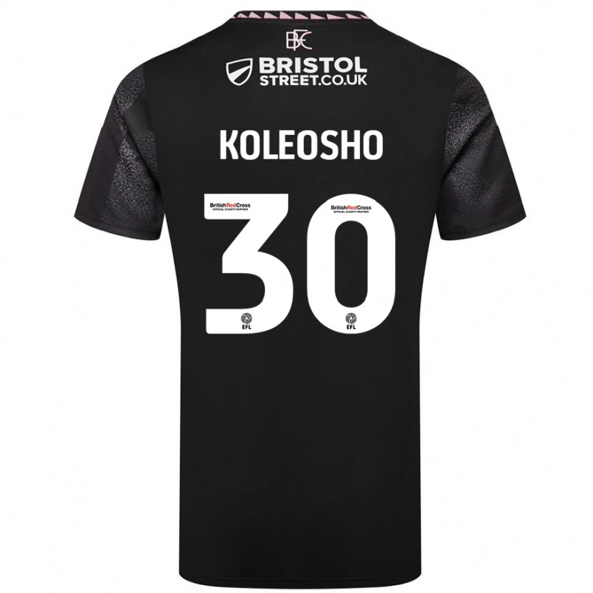 Danxen Niño Camiseta Luca Koleosho #30 Negro 2ª Equipación 2024/25 La Camisa México