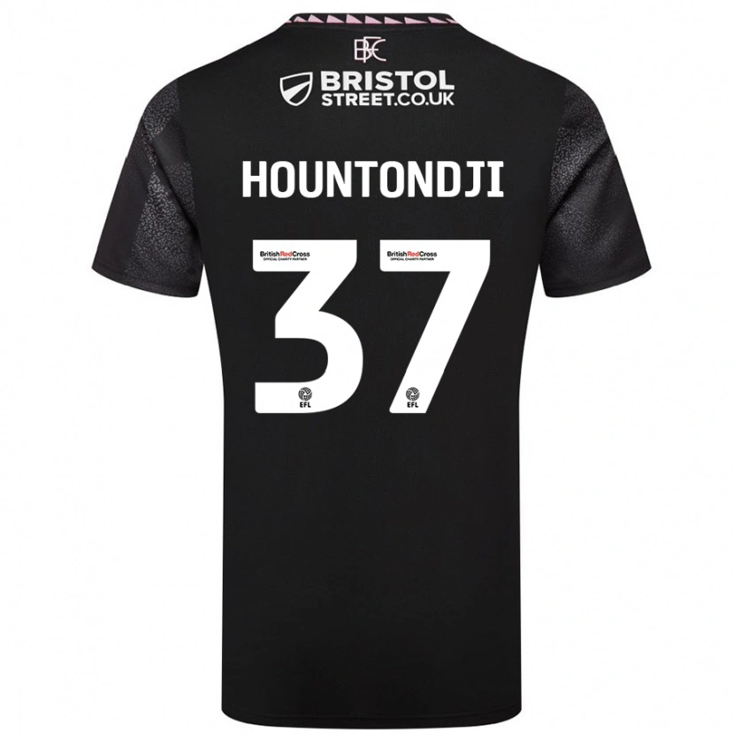 Danxen Niño Camiseta Andreas Hountondji #37 Negro 2ª Equipación 2024/25 La Camisa México