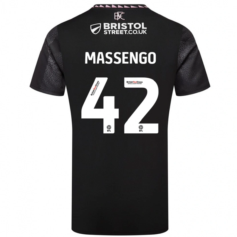 Danxen Niño Camiseta Han-Noah Massengo #42 Negro 2ª Equipación 2024/25 La Camisa México