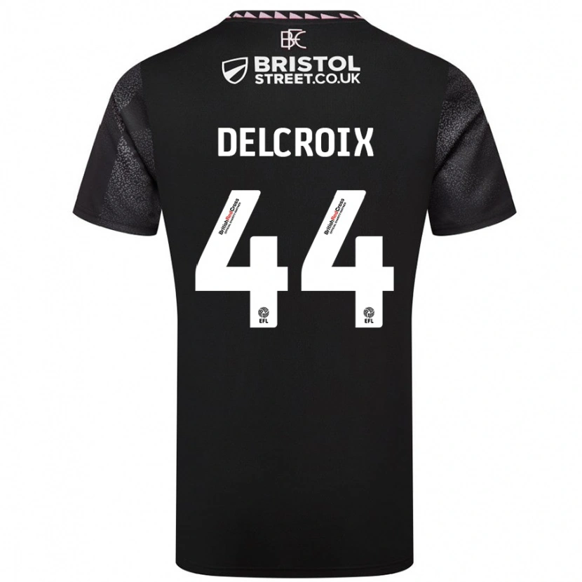 Danxen Niño Camiseta Hannes Delcroix #44 Negro 2ª Equipación 2024/25 La Camisa México