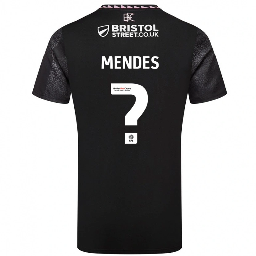 Danxen Niño Camiseta João Mendes #0 Negro 2ª Equipación 2024/25 La Camisa México