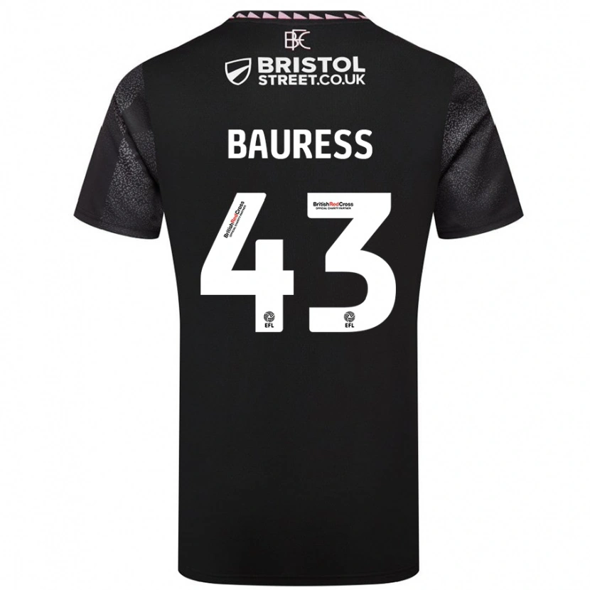 Danxen Niño Camiseta Joe Bauress #43 Negro 2ª Equipación 2024/25 La Camisa México