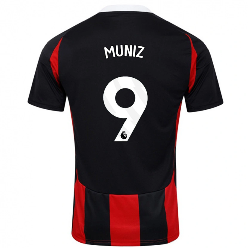 Danxen Niño Camiseta Rodrigo Muniz #9 Negro Rojo 2ª Equipación 2024/25 La Camisa México