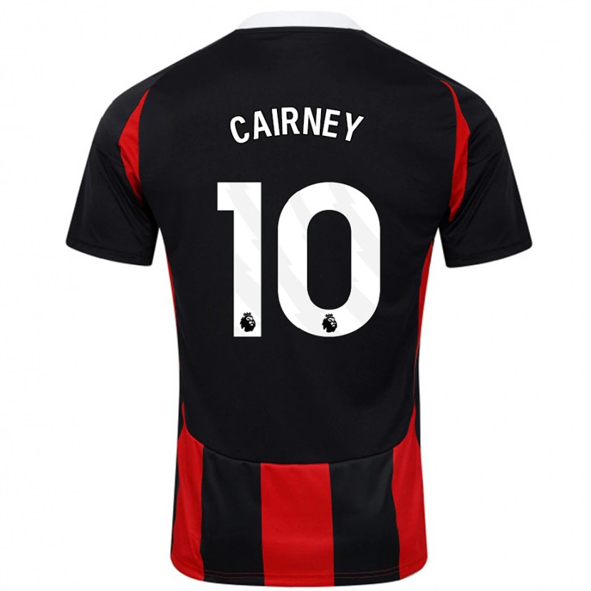 Danxen Niño Camiseta Tom Cairney #10 Negro Rojo 2ª Equipación 2024/25 La Camisa México
