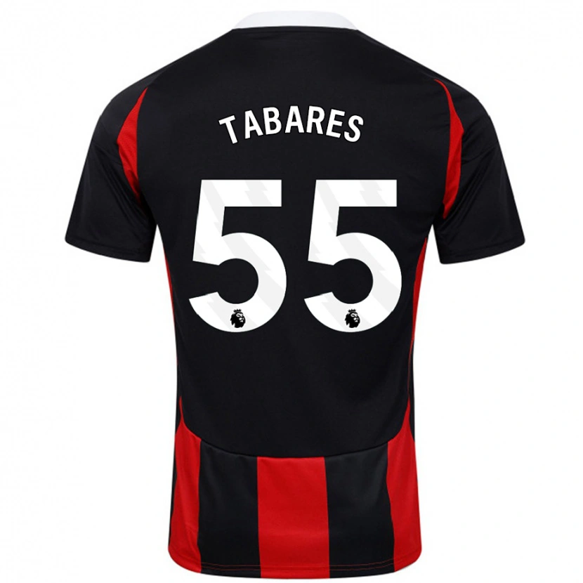 Danxen Niño Camiseta Samuel Tabares #55 Negro Rojo 2ª Equipación 2024/25 La Camisa México