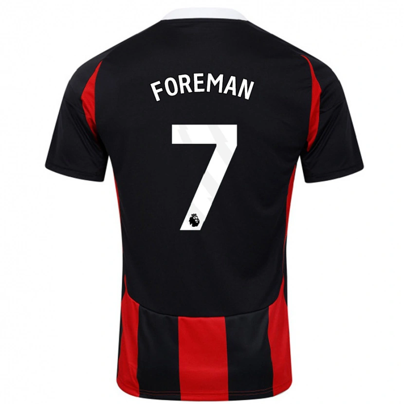 Danxen Niño Camiseta Tia Foreman #7 Negro Rojo 2ª Equipación 2024/25 La Camisa México