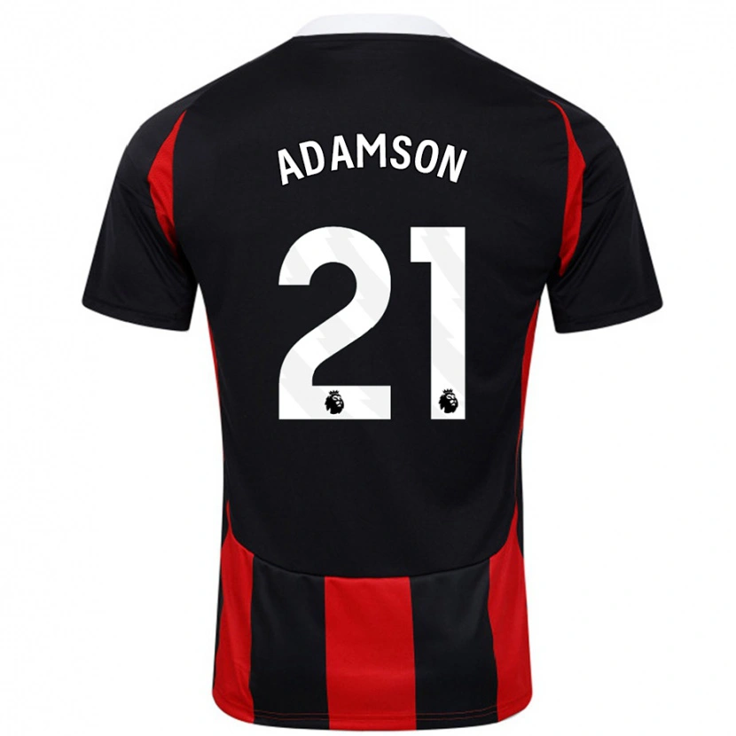 Danxen Niño Camiseta Sasha Adamson #21 Negro Rojo 2ª Equipación 2024/25 La Camisa México