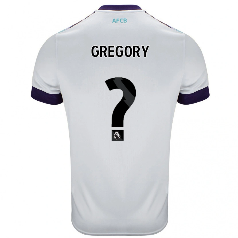 Danxen Niño Camiseta Karlos Gregory #0 Blanco Verde Púrpura 2ª Equipación 2024/25 La Camisa México
