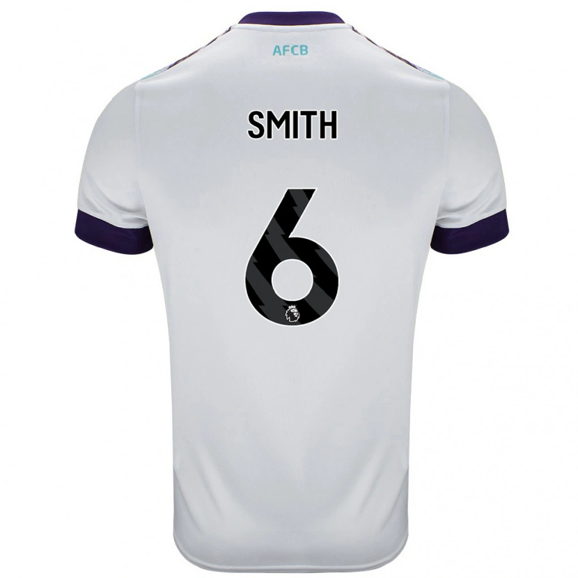 Danxen Niño Camiseta Maisy Smith #6 Blanco Verde Púrpura 2ª Equipación 2024/25 La Camisa México