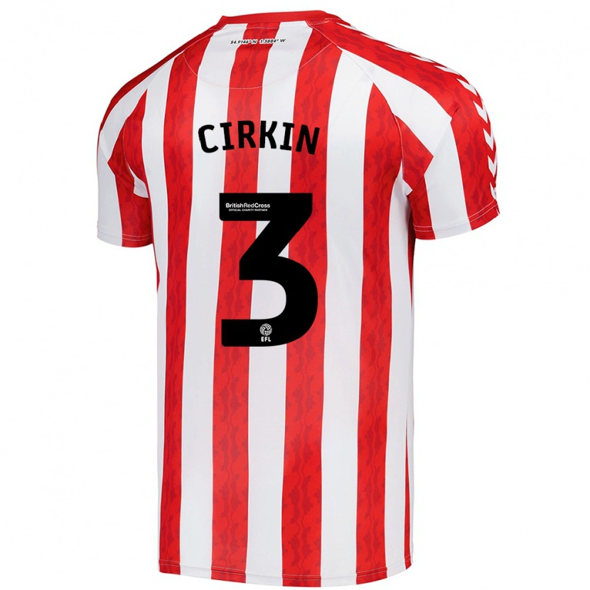 Danxen Hombre Camiseta Dennis Cirkin #3 Rojo Blanco 1ª Equipación 2024/25 La Camisa México