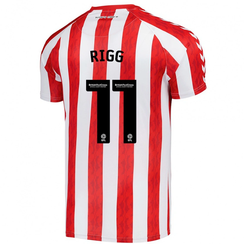 Danxen Hombre Camiseta Chris Rigg #11 Rojo Blanco 1ª Equipación 2024/25 La Camisa México