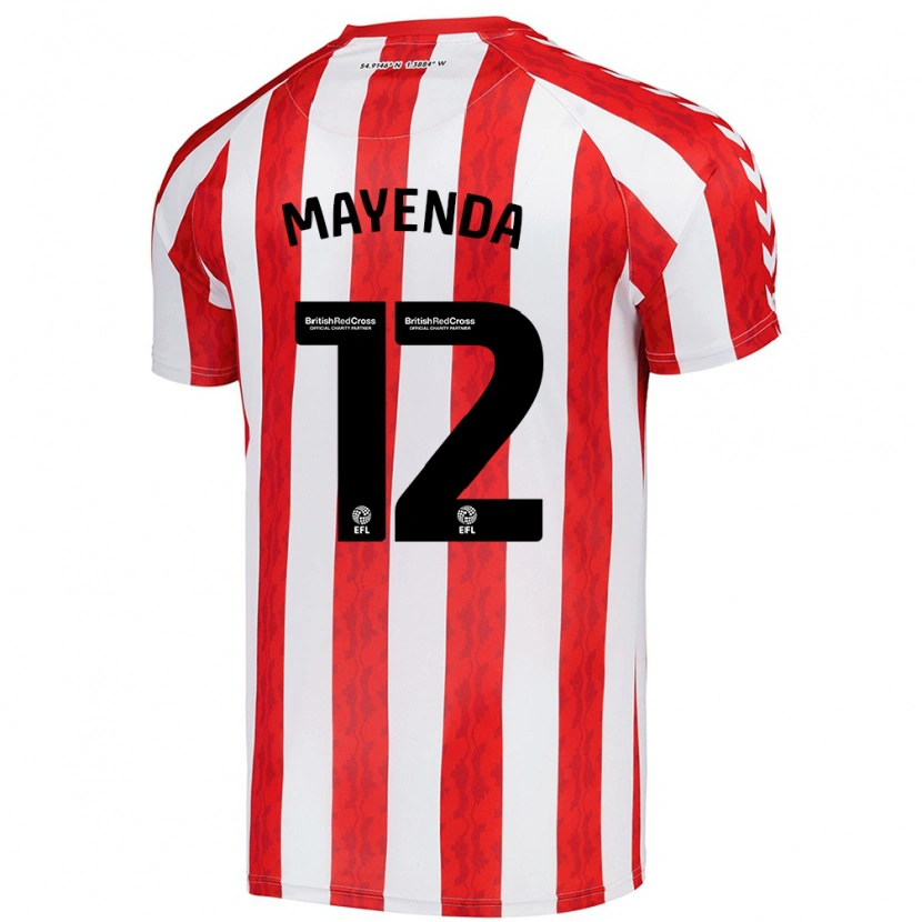 Danxen Hombre Camiseta Eliezer Mayenda #12 Rojo Blanco 1ª Equipación 2024/25 La Camisa México
