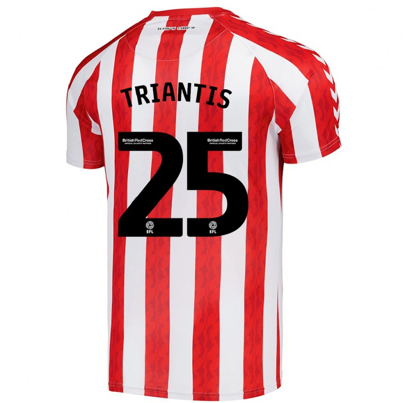 Danxen Hombre Camiseta Nectarios Triantis #25 Rojo Blanco 1ª Equipación 2024/25 La Camisa México