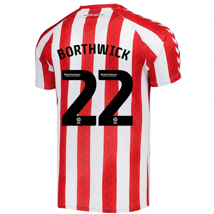 Danxen Hombre Camiseta Megan Borthwick #22 Rojo Blanco 1ª Equipación 2024/25 La Camisa México