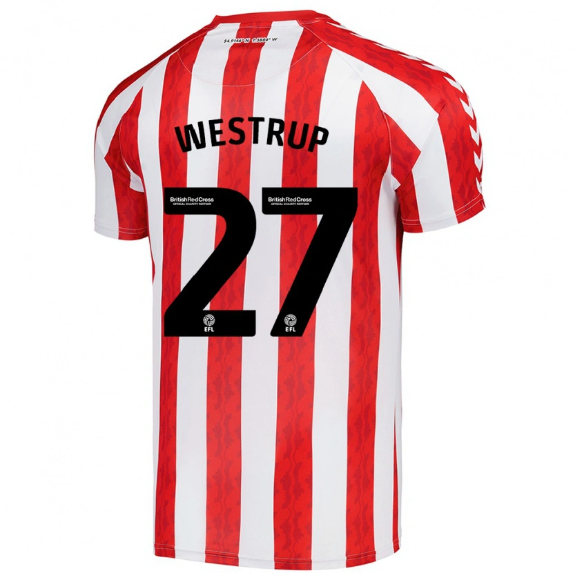 Danxen Hombre Camiseta Brianna Westrup #27 Rojo Blanco 1ª Equipación 2024/25 La Camisa México