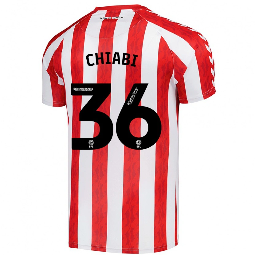 Danxen Hombre Camiseta Tom Chiabi #36 Rojo Blanco 1ª Equipación 2024/25 La Camisa México