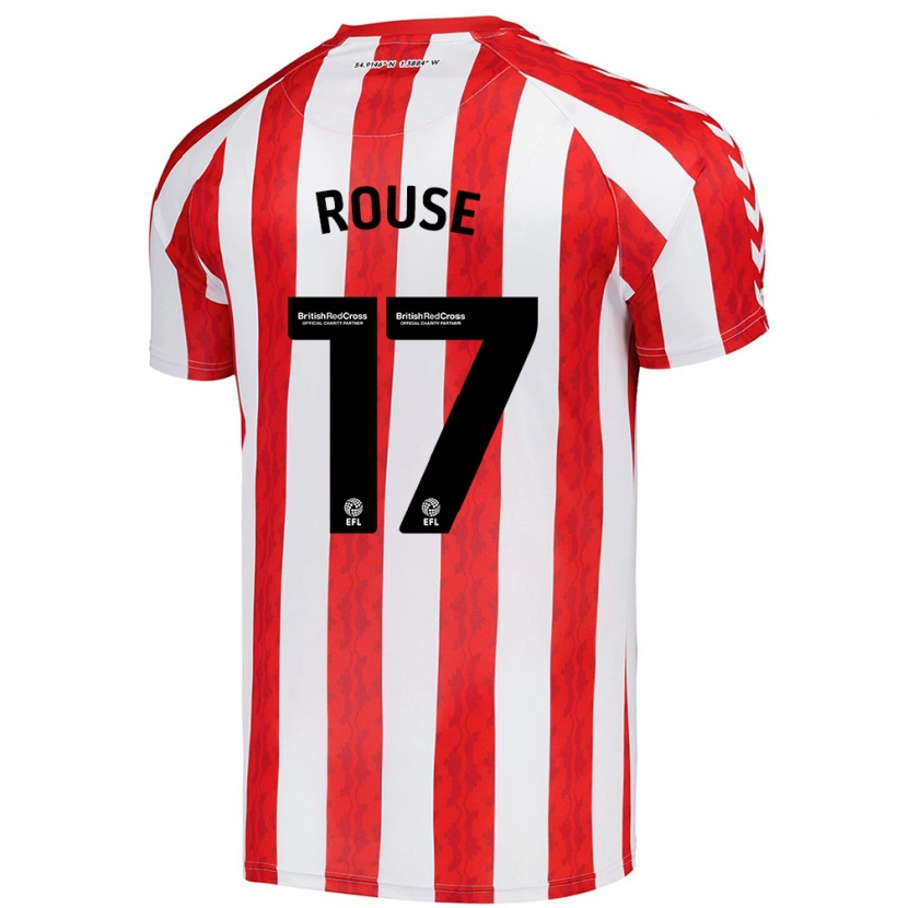 Danxen Hombre Camiseta Mollie Rouse #17 Rojo Blanco 1ª Equipación 2024/25 La Camisa México