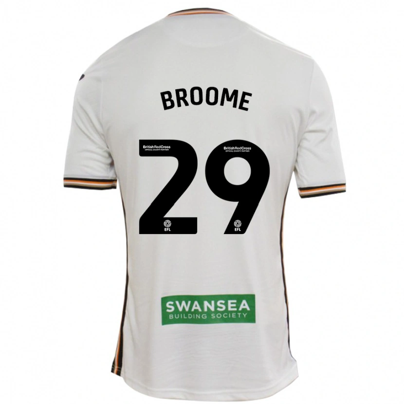 Danxen Hombre Camiseta Nathan Broome #29 Blanco 1ª Equipación 2024/25 La Camisa México