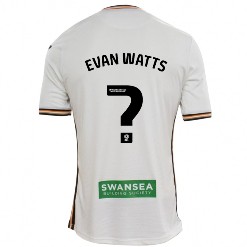 Danxen Hombre Camiseta Evan Watts #0 Blanco 1ª Equipación 2024/25 La Camisa México