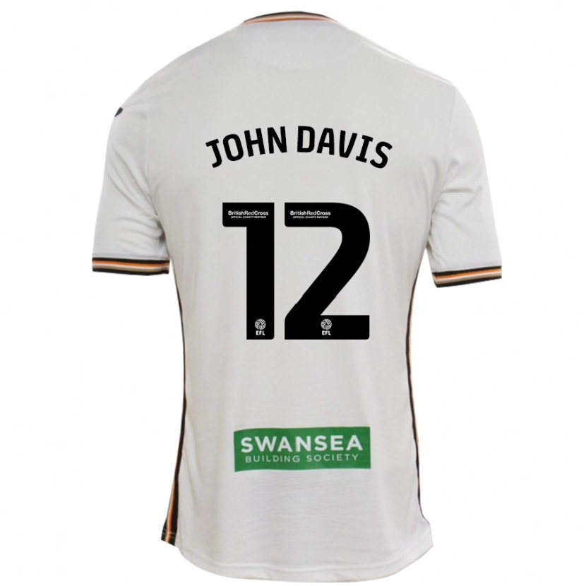 Danxen Hombre Camiseta Stacey John-Davis #12 Blanco 1ª Equipación 2024/25 La Camisa México