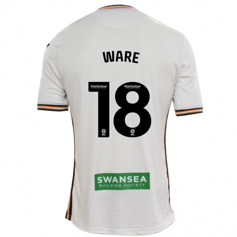 Danxen Hombre Camiseta Phoebe Ware #18 Blanco 1ª Equipación 2024/25 La Camisa México