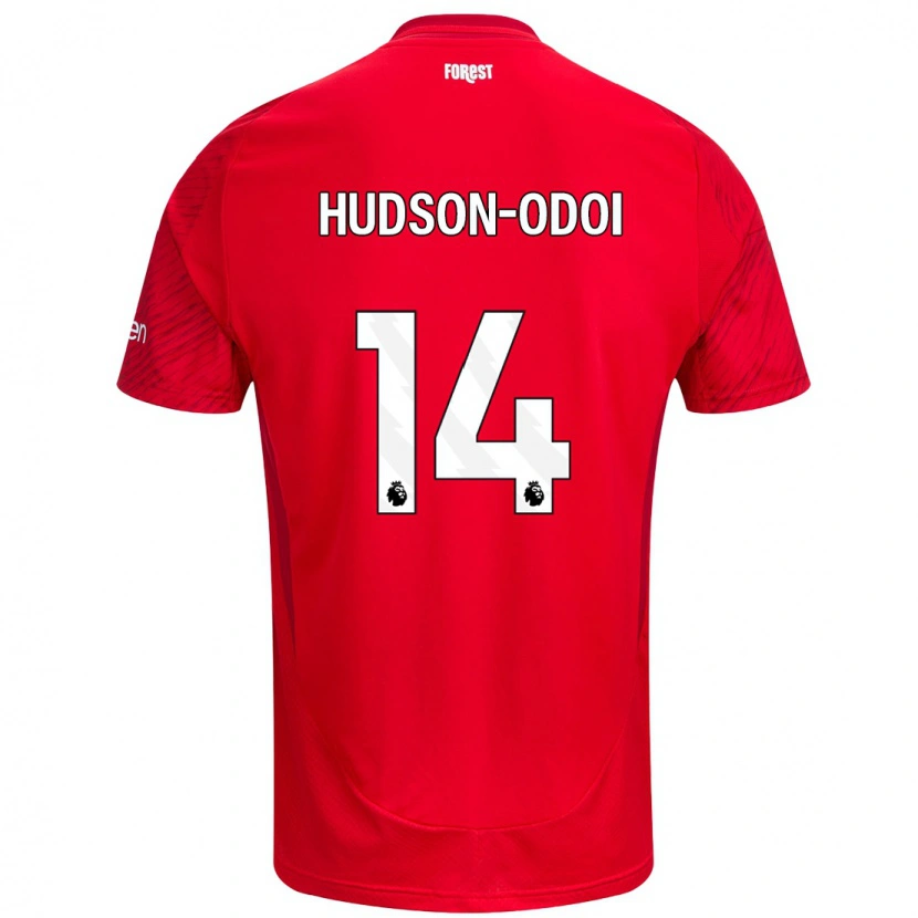 Danxen Hombre Camiseta Callum Hudson-Odoi #14 Rojo Blanco 1ª Equipación 2024/25 La Camisa México