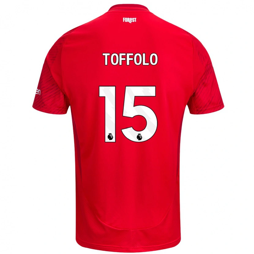 Danxen Hombre Camiseta Harry Toffolo #15 Rojo Blanco 1ª Equipación 2024/25 La Camisa México