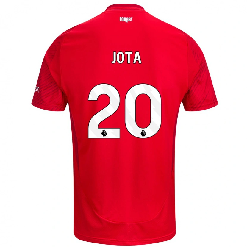 Danxen Hombre Camiseta Jota Silva #20 Rojo Blanco 1ª Equipación 2024/25 La Camisa México